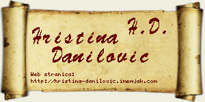 Hristina Danilović vizit kartica
